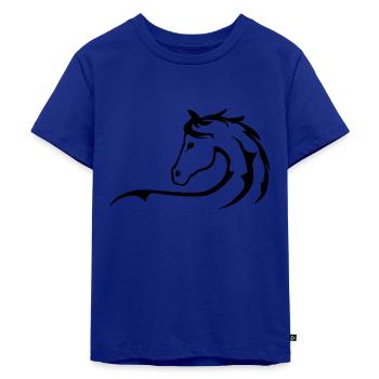 Cheval, chevaux, silhouette de cheval - T-shirt Premium bio Enfant - bleu roi - Devant - AI Model Kid Male (0cm)