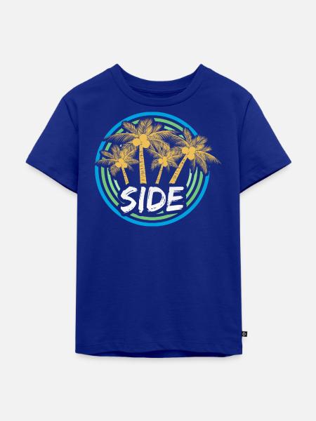Side - Kinder Premium Bio T-Shirt - Royalblau