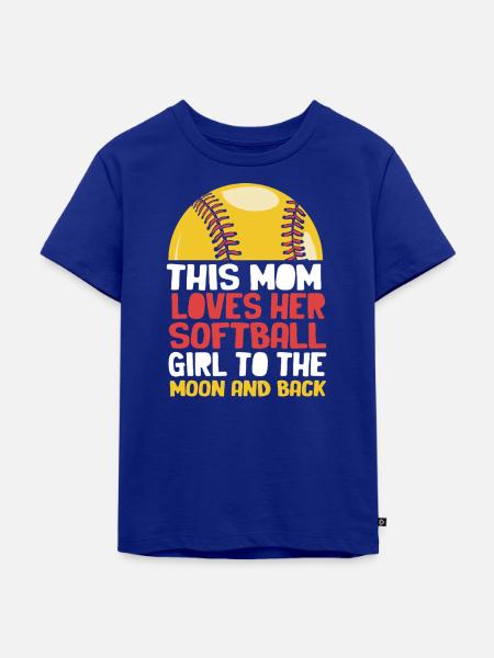 Softball Mutter Softball Mama - Kinder Premium Bio T-Shirt - Royalblau