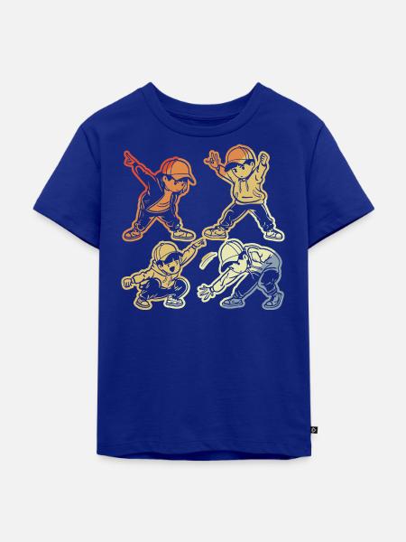 Cartoon B-Boy - Kinder Premium Bio T-Shirt - Royalblau