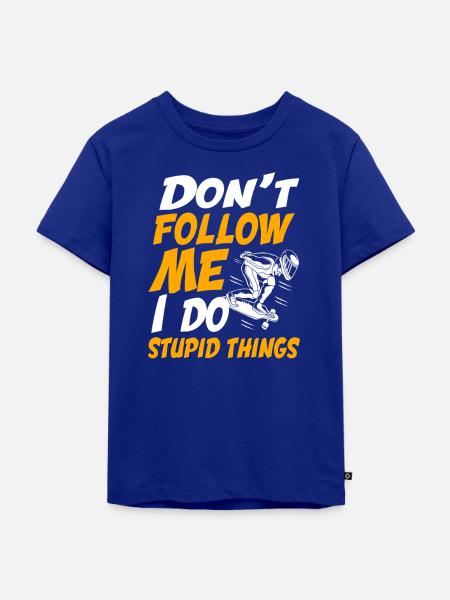 Longboard Longboarder Longboarding - Kinder Premium Bio T-Shirt - Royalblau
