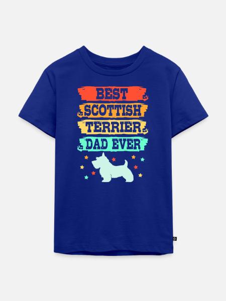 Scottish Terrier - Kinder Premium Bio T-Shirt - Royalblau