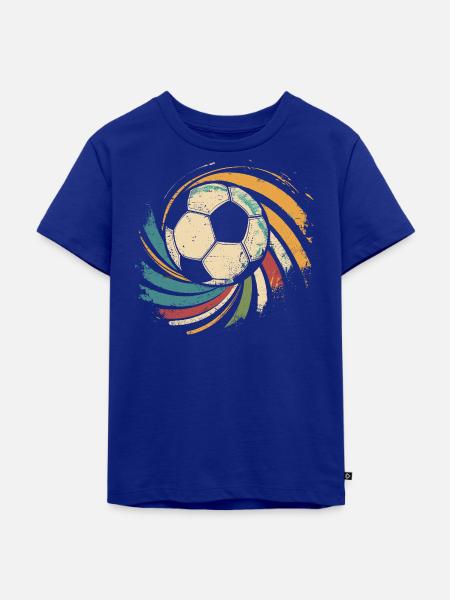 Fußball Porträt - Kinder Premium Bio T-Shirt - Royalblau