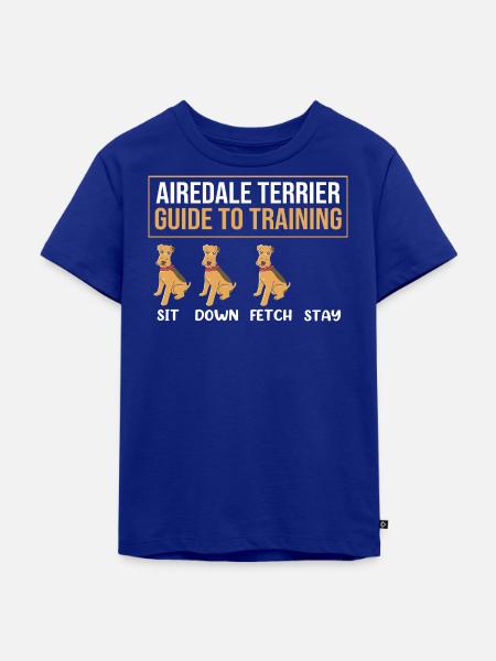 Airedale Terrier - Kinder Premium Bio T-Shirt - Royalblau