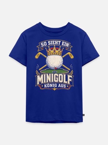 So sieht ein minigolf konig aus - Kinder Premium Bio T-Shirt - Royalblau