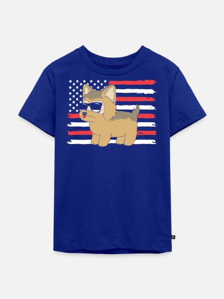 Yorkshire Terrier - Kinder Premium Bio T-Shirt - Royalblau