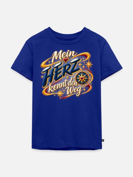 Mein Herz kennt den Weg - Kinder Premium Bio T-Shirt - Royalblau