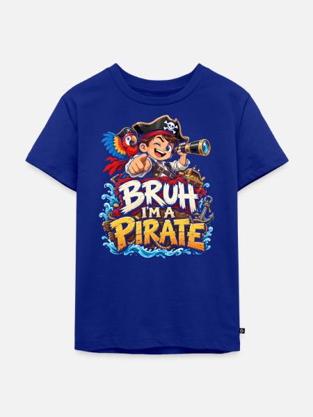 Bruh, ich bin Pirat - Kinder Premium Bio T-Shirt - Royalblau