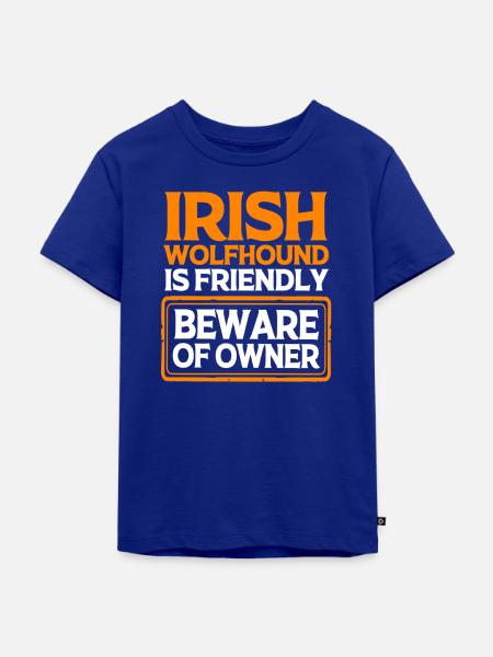 Irischer Wolfshund - Kinder Premium Bio T-Shirt - Royalblau