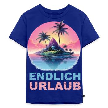 Endlich Urlaub - hell - Kinder Premium Bio T-Shirt - Royalblau - Vorne - AI Model Kid Male (0cm)