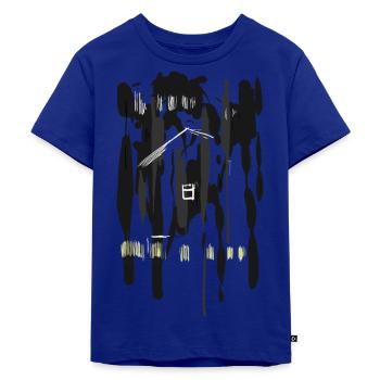 Gothic House - Background Texture - Kids Premium Organic T-Shirt - royal blue - Front - AI Model Kid Male (0cm)