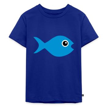 ★ Design colors changeable ★ Fish with googly eyes - Kids Premium Organic T-Shirt - royal blue - Front - AI Model Kid Male (0cm)