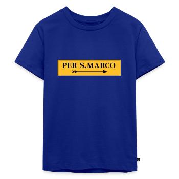 PER S. MARCO - Kinder Premium Bio T-Shirt - Royalblau - Vorne - AI Model Kid Male (0cm)