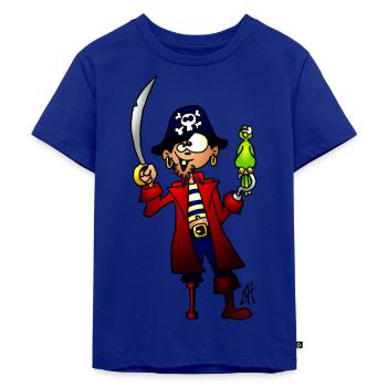 Pirate - Kids Premium Organic T-Shirt - royal blue - Front - AI Model Kid Male (0cm)