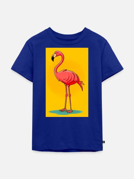 Flamingo - Kinder Premium Bio T-Shirt - Royalblau