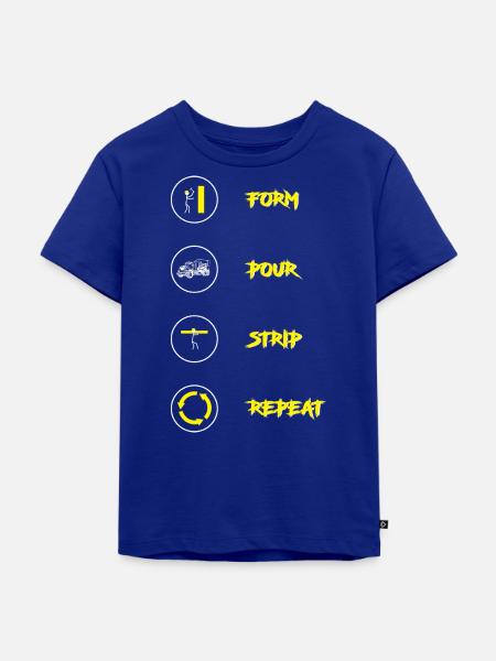 Beton Betonfertiger Betonmischer - Kinder Premium Bio T-Shirt - Royalblau