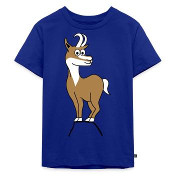 Berggams, Gämse am Berg - Kinder Premium Bio T-Shirt - Royalblau - Vorne - AI Model Kid Male (0cm)