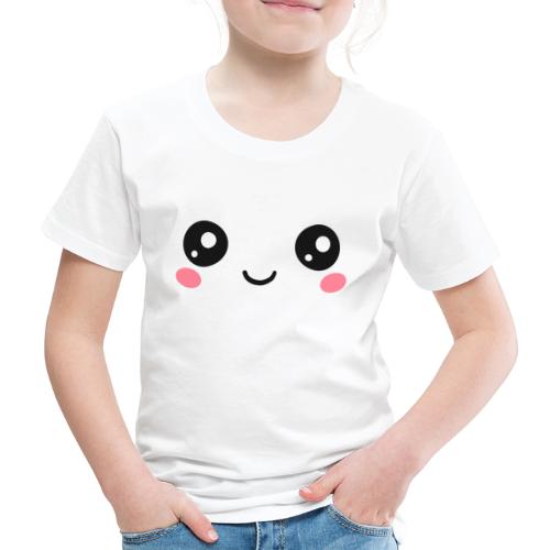 Happy, Kawaii, Augen, Manga Gesicht, Anime, Comic - Kinder Premium T-Shirt