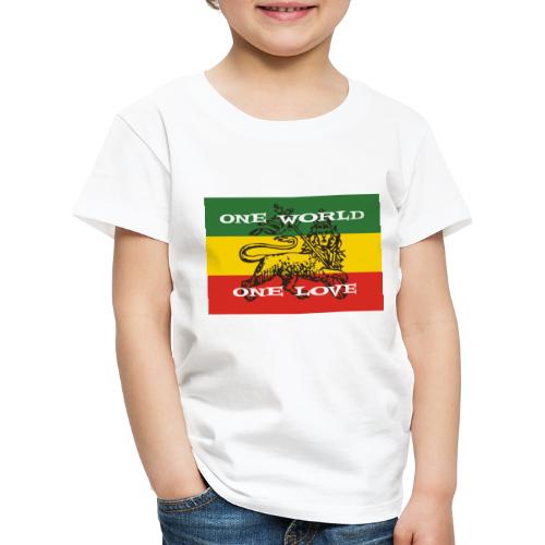 One world one love Reggae - Kinder Premium T-Shirt