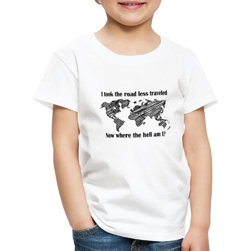 Logo in schwarz: I took the road less traveled - Kinder Premium T-Shirt