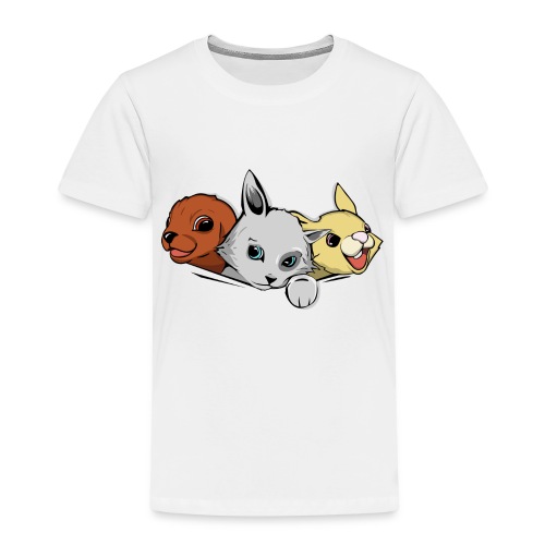 Un chaton un lapin un chiot - T-shirt Premium Enfant