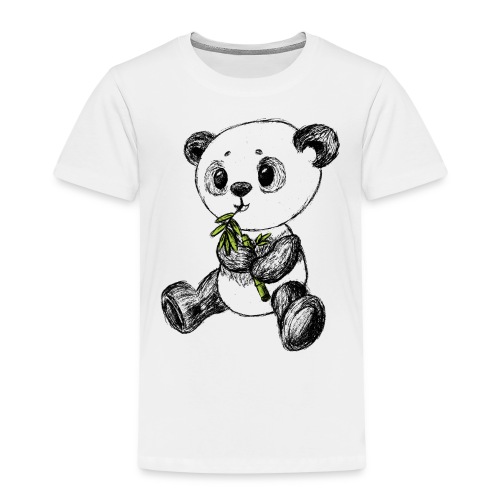 Panda Karhu värillinen scribblesirii - Lasten premium t-paita