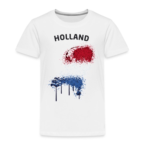 Holland Text Landkarte Flagge Graffiti - Kinder Premium T-Shirt