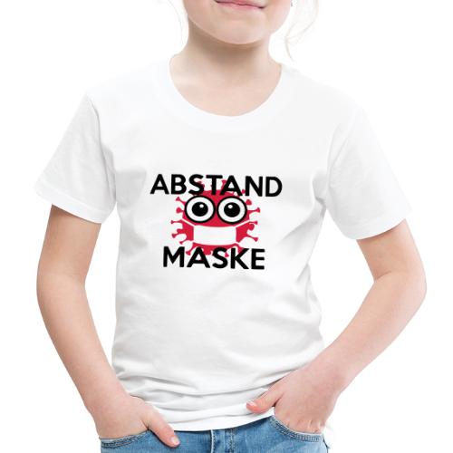 Mit Abstand und Maske gegen CORONA Virus - schwarz - Kinder Premium T-Shirt