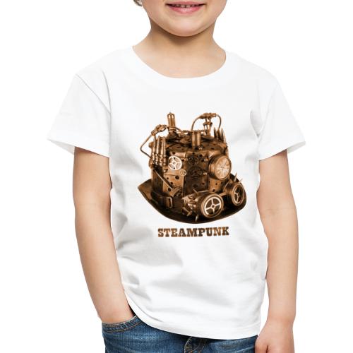 Steampunk Helm Hut Zahnrad - Kinder Premium T-Shirt