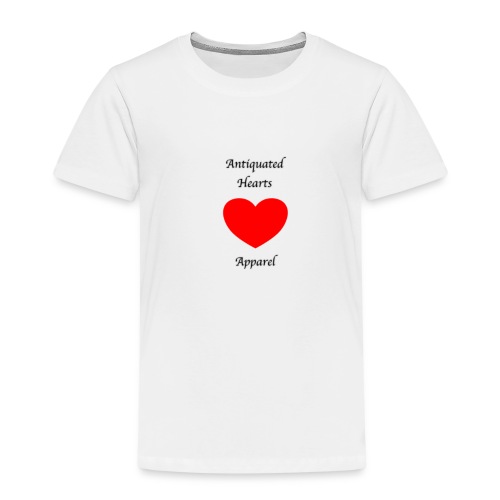Antiquated Hearts Gothic Writing - Kids' Premium T-Shirt