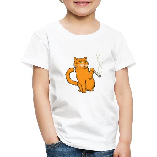 Chat fume du cannabis - T-shirt Premium Enfant