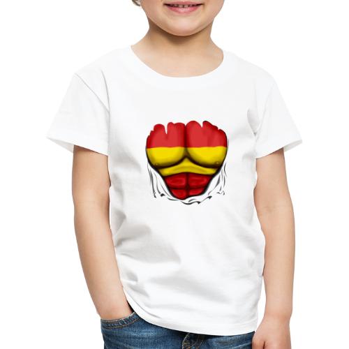 España Flag Ripped Muscles six pack chest t-shirt - Kids' Premium T-Shirt