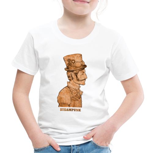Steampunk Mann Zylinder - Kinder Premium T-Shirt