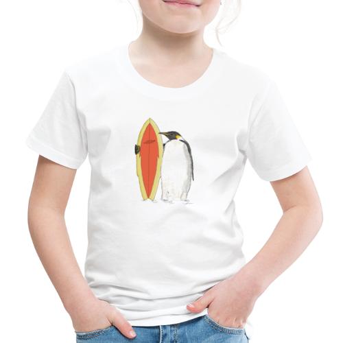 Ein Pinguin mit Surfboard - Kinder Premium T-Shirt