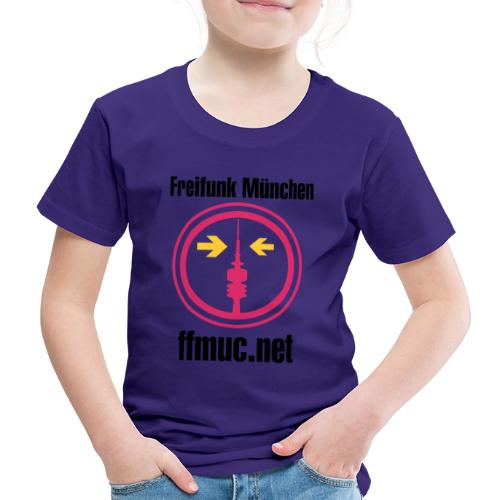 Freifunk München mit URL schwarz - Kinder Premium T-Shirt