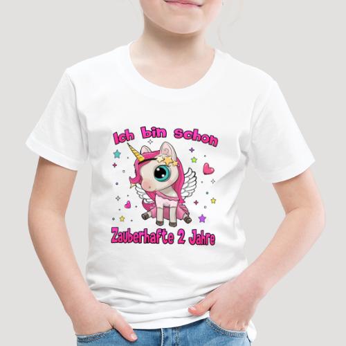 Mädchen Einhorn 2. Geburtstag Ich bin 2 Jahre - Kinder Premium T-Shirt