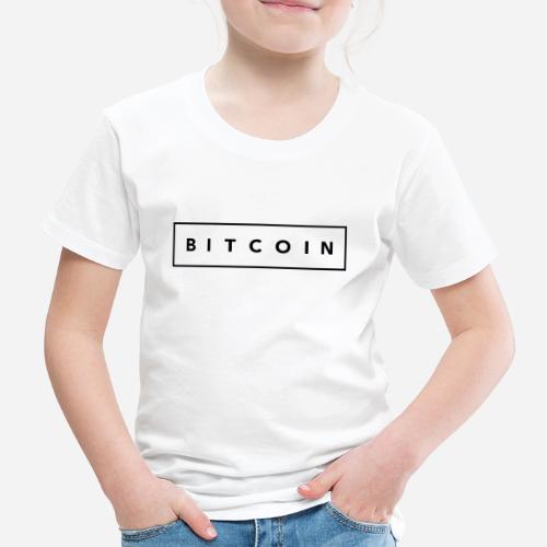 Bitcoin simple square - Børne premium T-shirt
