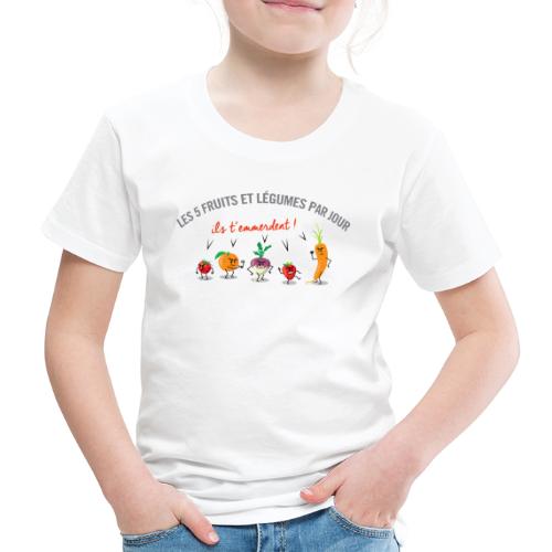 5 fruits et legumes jour ils t'emmerdent - T-shirt Premium Enfant