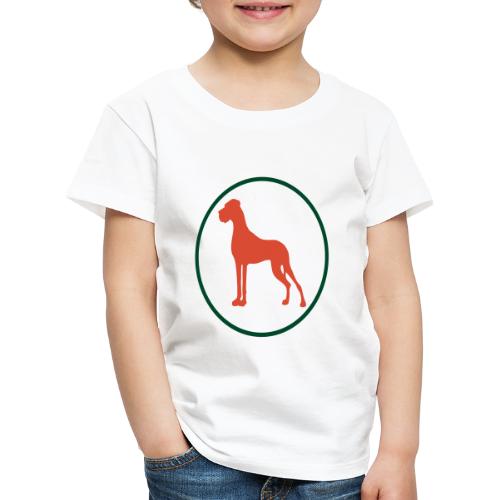 Dogge im Kreis - Kinder Premium T-Shirt