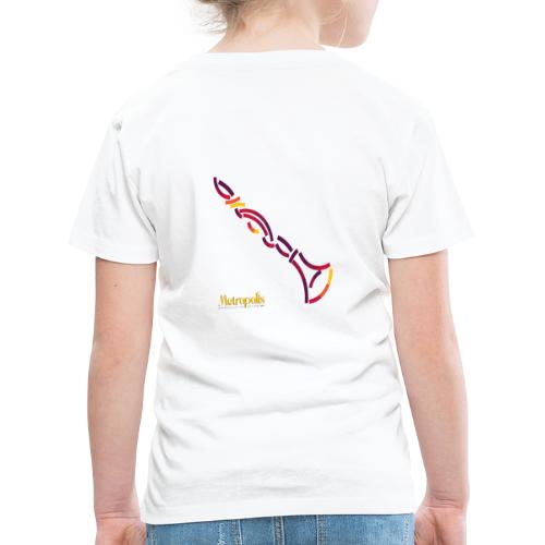 Clarinet, rugzijde - Kinderen Premium T-shirt