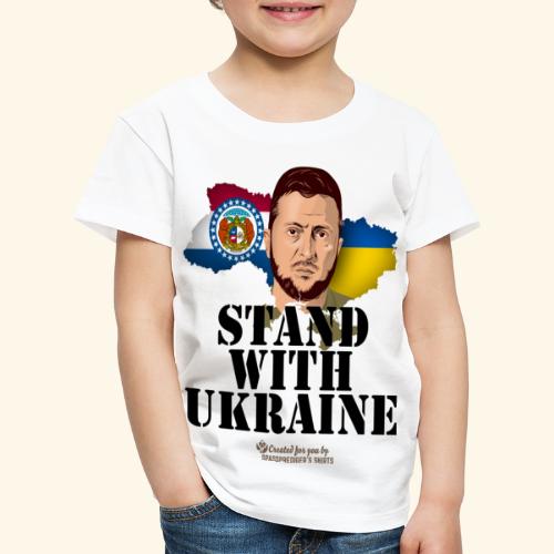 Missouri Ukraine Fahnen Unterstützer Design - Kinder Premium T-Shirt