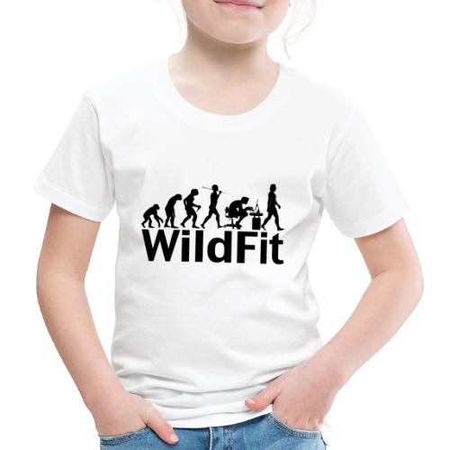 WildFit Logo Evolution in Schwarz - Kinder Premium T-Shirt