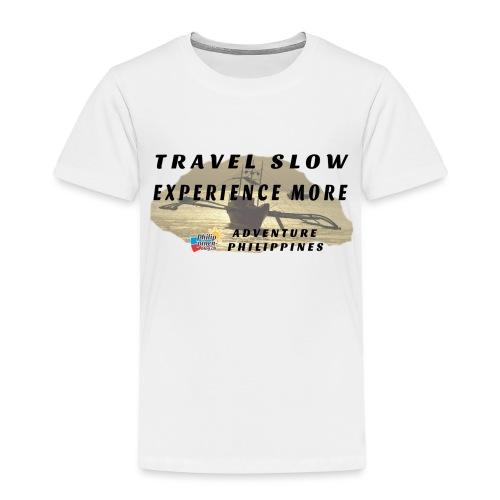 Travel slow Logo für helle Kleidung - Kinder Premium T-Shirt