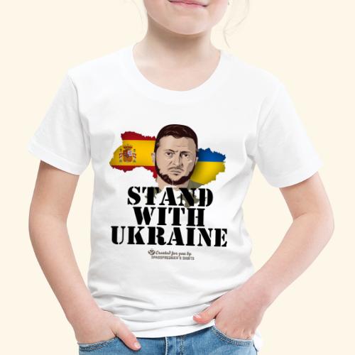 Ukraine Spanien Unterstützer T-Shirt Design - Kinder Premium T-Shirt