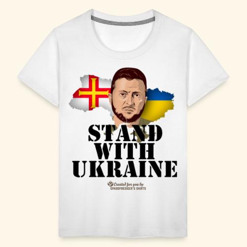 Ukraine Unterstützer Merch Insel Guernsey - Kinder Premium T-Shirt