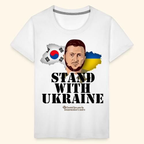 Südkorea Stand with Ukraine - Kinder Premium T-Shirt
