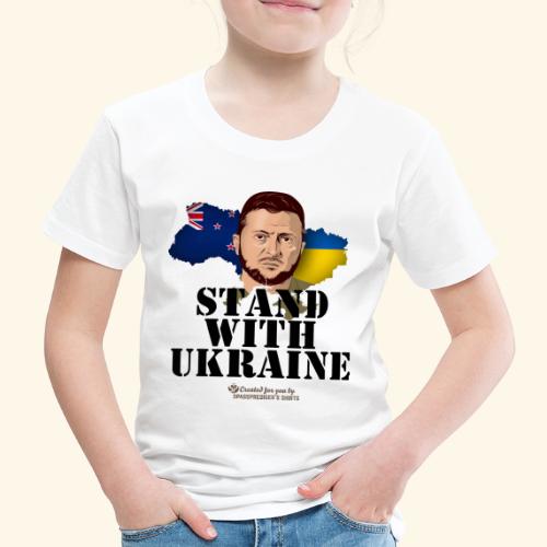 Zelensky T-Shirt Neuseeland Stand with Ukraine - Kinder Premium T-Shirt