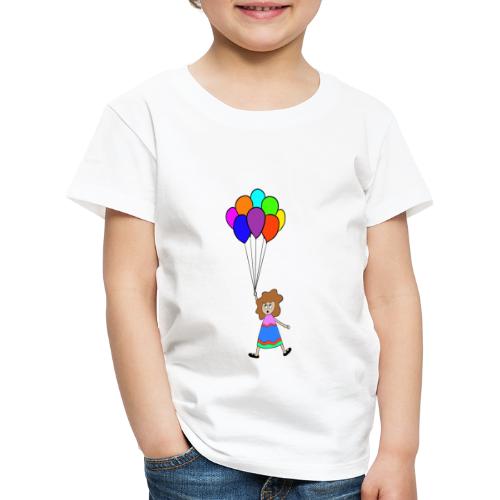 Niña con globos - Camiseta premium niño