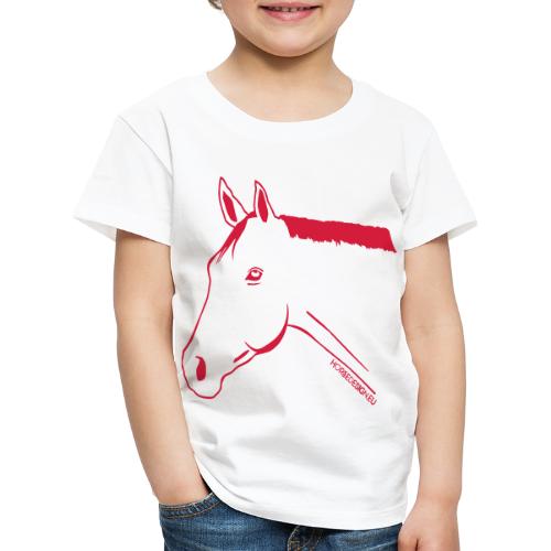 Pony Pferdekopf Reitbekleidung - Kinder Premium T-Shirt