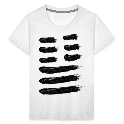 Linienspiel in Schwarz - Kinder Premium T-Shirt